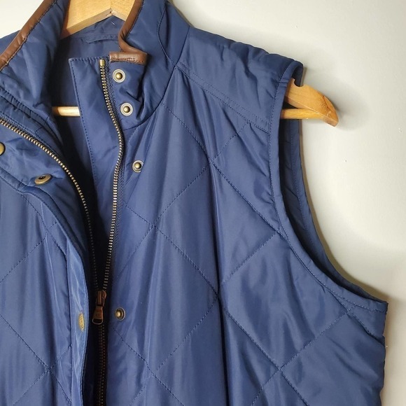 Lauren Ralph Lauren Quilted Puffer Vest Navy Sz L - Picture 2 of 9
